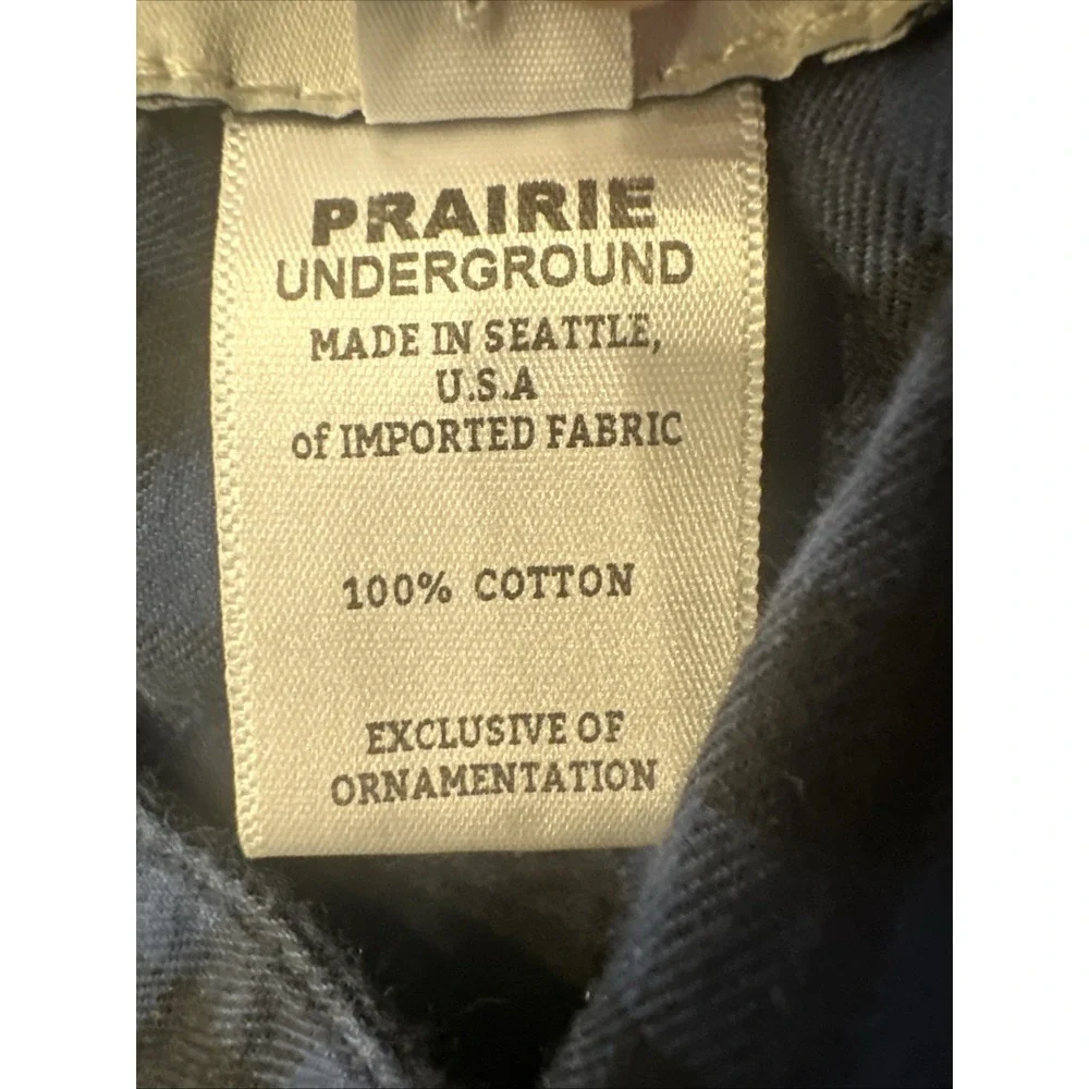 Prairie Underground Apron One Size Checkered Blue/Black Women USA Cotton Pockets